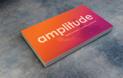 AMPLITUDE branding business card design design