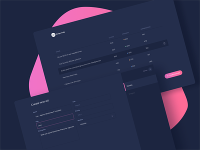 Create New Ad UI Design admin admin page create new create new ui create ui dark dark theme dark theme ui dark ui dark ui design ildiesign table ui ui design ui design daily ui practice ux