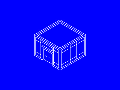 Convenience store blue building building icon convenience store corporate icon illustration line minimal minimalism monochrome monoline retail retail store shop store front