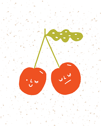 Cherry Buds by Emily Small adobe illustrator cherries design digital art digital drawing digital illustration drawing fruit hand drawn illustration illustrator ipad pro art ipadpro logo procreate procreate app procreate art vector
