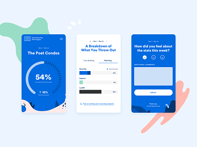 Responsive Recycling Report chart design illustration infographic recycle recycling report survey