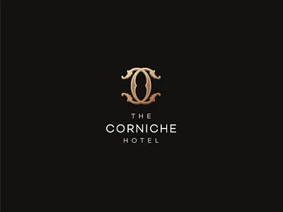 The Corniche Hotel branding classic clean design european flat hotel illustration logo minimal monogram neo classical regal traditional typography