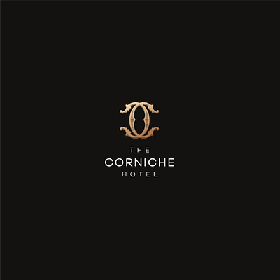 The Corniche Hotel branding classic clean design european flat hotel illustration logo minimal monogram neo classical regal traditional typography