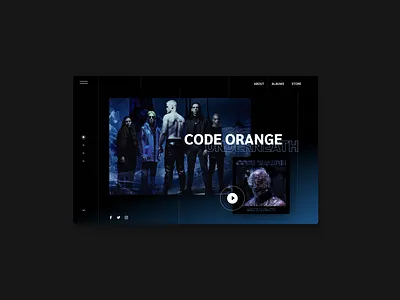Code Orange band code orange design metal metalcore minimal ui ux web design