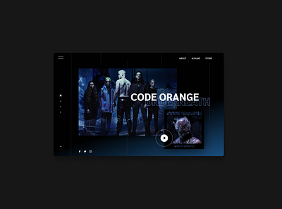 Code Orange band code orange design metal metalcore minimal ui ux web design