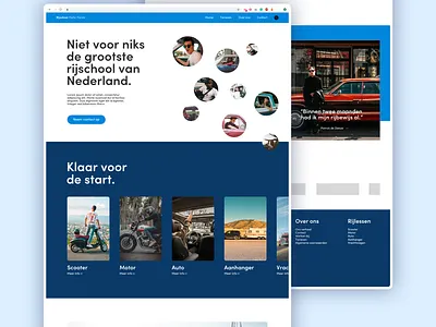 Concept Homepage for Driving School appdesign branding clean corporate design sketch typography ui uidesign ux uxdesign web