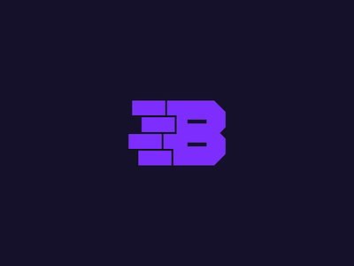 brick logo branding design flat geometric icon lettering logo logotype minimal typography vector