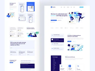 Software House landing page blue design design kit design system figma figmadesign form illustration landingpage project estimation ui ui design ui kit ux vector webdesign