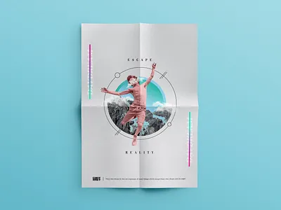 DAYDREAMING POSTER /// CONTRAST aesthetic art direction concept design daydream design digital art digital collage digitalart dribbble minimal poster design vector