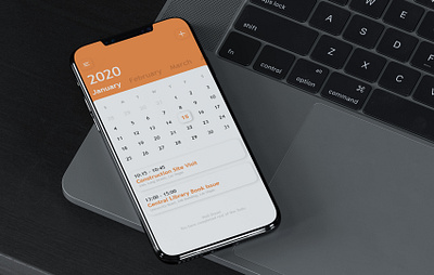 Calendar and Task Reminder - App UI, iPhone Calendar UI 36daysoftype android app android calendar android design calendar calendar 2019 calendar app calendar design iphone app iphone calendar iphonex reminder task reminder techo aj ui