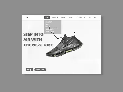 Header Navigation - DailyUI053 dailyui dailyui053 dailyuichallenge nike uidesign