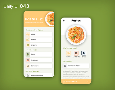 Daily Ui 043 - Food Menu app colors daily ui dailyui design food icons italia italian food order ui ui design uidesign ux vector