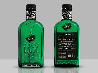 Coconundrum coconut eye eyeball mysterious new orleans question mark rum