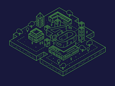 Isometric Landscape illustration isometric design