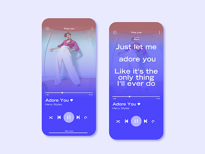 #009 // Music Player audio app daily ui 009 dailyui harry styles music player sketchapp ui