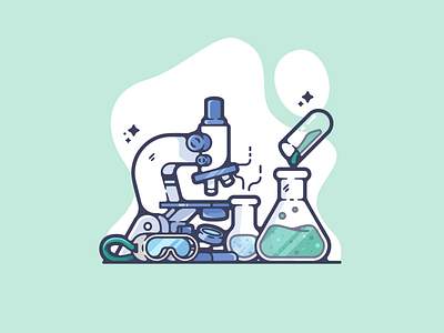 Chemistry Lab adobe art cartoon chemistry clean color creative designer dribbble flat graphic graphic design illustration illustrator modern portfolio science shot simple
