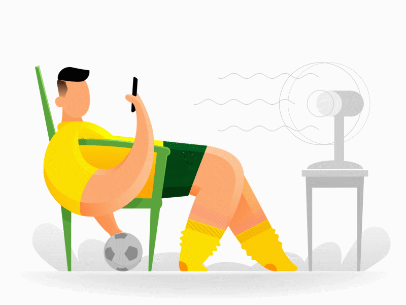 The footballer animation character design football footballer illustration stayhome vector