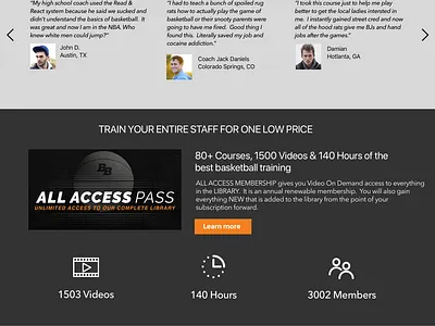 Better Basketball Training System Web Design branding design ui web design