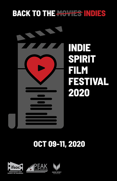 ISFF 2020 Poster design film festival icon illustration logo poster vector