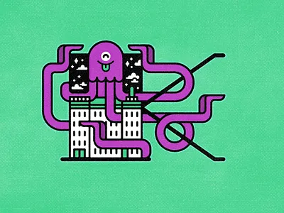 K - Kaiju 36 days of type 36daysoftype alphabet custom type design graphic design illustration k kaiju kraken letter lettering minimal mythical type typography vector