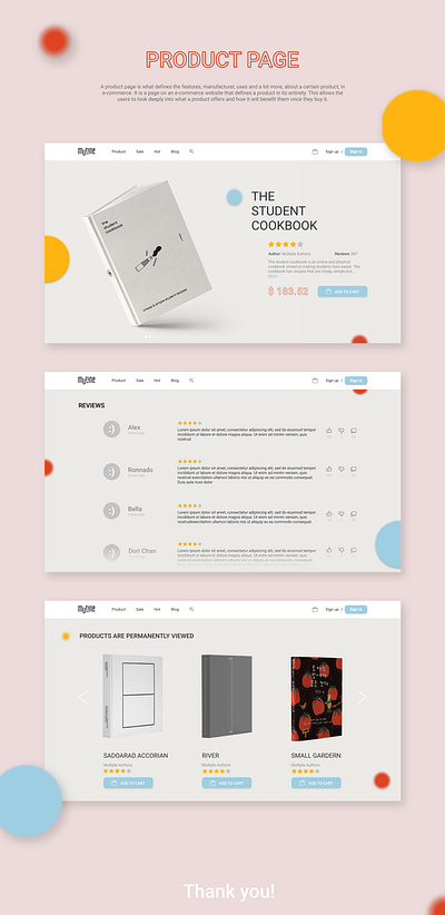 Product page website book color debut landing page minimalism product page ui ux website