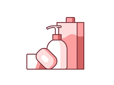 Hygiene 044/100 design hand soap icon illustration minimal refill sanitizer shadow soap vector