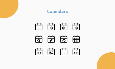 Calendar icons calendar design event icons illustration schedule