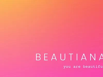 Final Beautiana logo beauty logo beauty salon brand brand identity design branding business card color female founder feminist gradient instagram logo logotype type vector