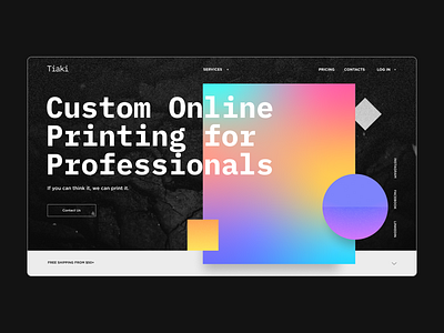 Tiaki design gradient minimal ui ux web