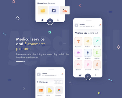 Medical & E-commerce Platform app art creative design icon illustration mobile app ui ui design uiux