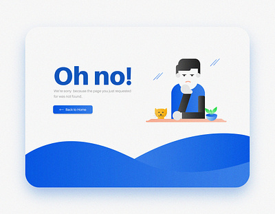 Oh no! clean color design dribbble error error 404 error page flat icon illustration minimal ui ux vector website