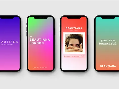Instagram Stories Look & Feel beautician beauty logo brand brand identity design eyebrows gradient instagram instagram banner instagram stories lashes logo mobile salon type