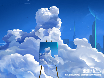 shelter art artwork city colorful design digital painting illustration sky