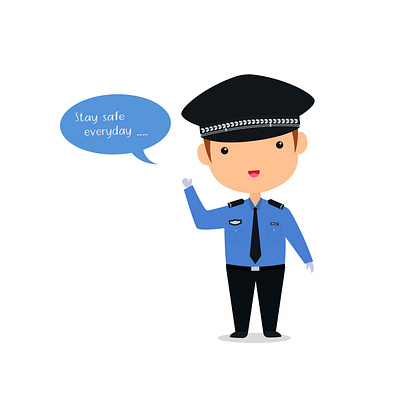 Chinese police animation art design flat icon illustration illustrator logo minimal