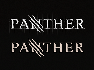 PANTHER lettering letters logo logodesign logotype panther scratches