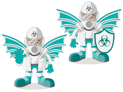 Angels in a biological protection suit. aid angels biological character chemist danger doctor help heroes infection mask medical medicine person protection rescue scientist shield virus wings