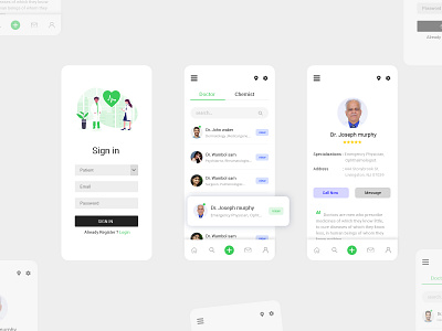 Find Doctor online adobe illustrator app design doctor app find doctor illustration logo ui ux web website