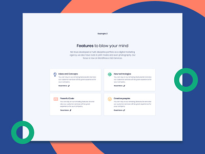 Features card from Pixel Pro Bootstrap UI Kit bootstrap bootstrap4 cards clean colorful feature modern theme themesberg uikit