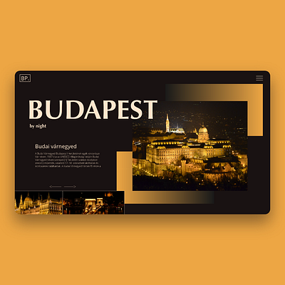 Budapest by night - landing page concept dailywebdesign⁠ freelancewebdesigner⁠ landingpagedesigner⁠ uidesigninspiration⁠ webdesignerslife