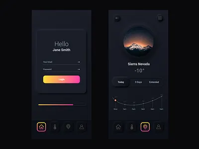 Neumorphism Dark App - UI Trend 2020 2020 app dark mode neumorph neumorphic neumorphism skeumorphism skeuomorphism trend ui ui design