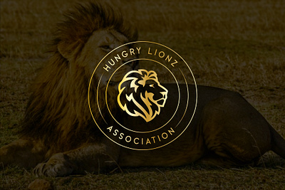 HUNGRY LIONZ ASSOCIATION adobe brand branding design fiverr flat icon logo minimal minimalist