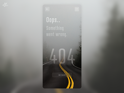 404 Not found · Screen concept 404 app app design blur concept design fog ios mobile not found phone road screen street ui ui design ux ux design