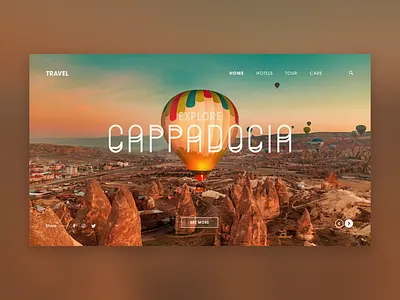Cappadocia cappadocia concept graphic design inspiration interaction interface landing landing page travel user interface web web design web designer webpage