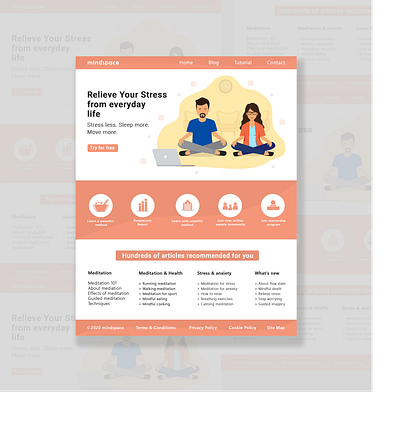 mindspace landing page exploration atwork branding design icon illustration photoshop ui ux vector web