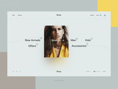 Shop category creative design fashion minimal shop trendy typography ui web webdesign website