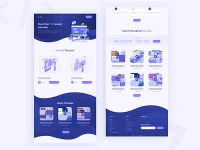 Nocode HQ Tutorials Page brand identity branding design code dribbble best shot frontend graphic design landing page design product design programming templates tutorials tutorials page ui ux design user experience design user interaction user interface design userinterface visual design web template webdesign