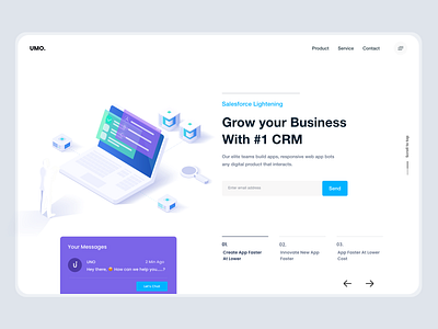 Landing Page UI clean crm design interface landing page landing page design product design product page salesforce typogaphy ui ui ux ux web app website website concept website design white xd