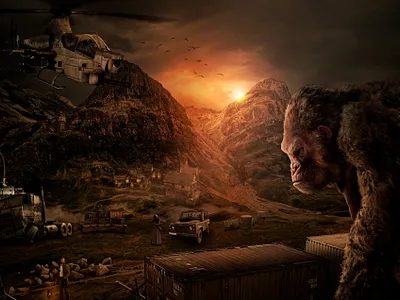 KONG compositing design digital art graphic design illustration photomontage photoshop poster print psd