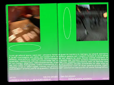 Fast Static Movement clean design flat graphic design lettering magazine minimal print type typography