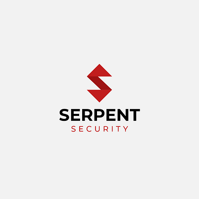 Serpent Security lettermark logo logo design security